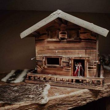 Maison d'oiseaux en bois avec lanière pour l'extérieur, accessoire