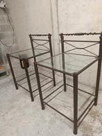 Ijzeren bed tafel met glasplaat, Ophalen