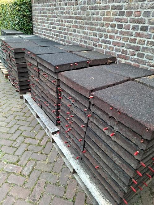 Rubberen tegels 50x50x8,5 cm Speeltoestellen Paardenstallen, Tuin en Terras, Tegels en Klinkers, Gebruikt, Ophalen