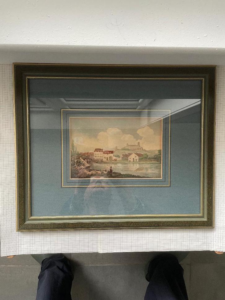 Gravure ancienne de Rochefort, Antiek en Kunst, Kunst | Etsen en Gravures, Ophalen