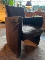 6 tafelstoelen op wieltjes samen voor 60 euro., Enlèvement, Utilisé, Brun, Cinq, Six Chaises ou plus