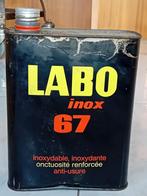 Bidon d'huile vintage LABO en acier inoxydable 67, Enlèvement ou Envoi, Utilisé