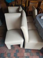 Beige stoelen op wielen, Huis en Inrichting, Stoelen, Ophalen, Gebruikt, Drie