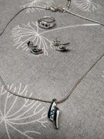 Parure bijoux bleu, Handtassen en Accessoires, Kettingen, Met hanger, Kunststof, Blauw, Nieuw