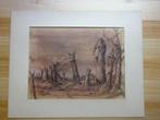 Charles Bonnardeaux, pastel, 27 x 36 cm, Champs Catalaunique, Antiek en Kunst, Kunst | Schilderijen | Klassiek, Ophalen of Verzenden