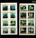 AFRIKA EQUATORIAAL GUINEA NATUUR : BLOEMEN/VOGELS 2 BL X 8, Ophalen of Verzenden, Overige landen, Gestempeld