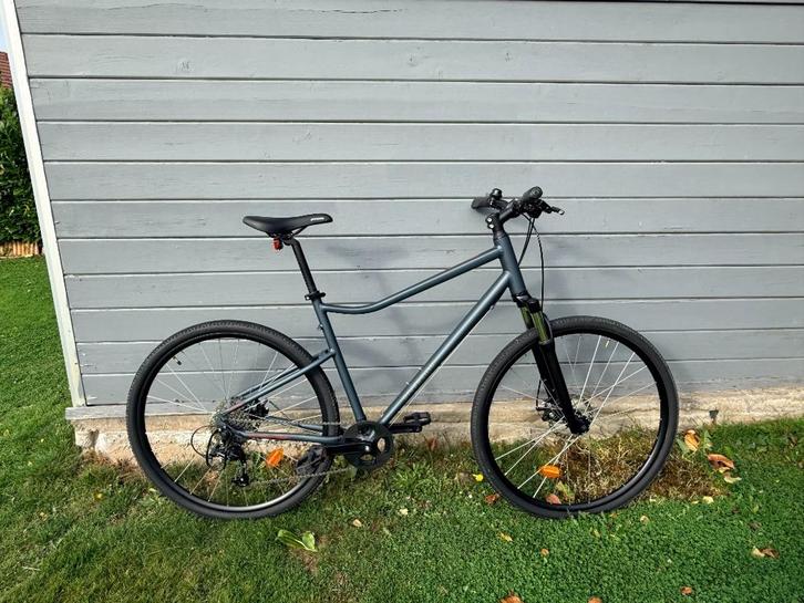 MOUNTAINBIKE RIVERSIDE 500 NACHTBLAUW - L, Fietsen en Brommers, Fietsen | Racefietsen, Zo goed als nieuw, Overige merken, 15 tot 20 versnellingen