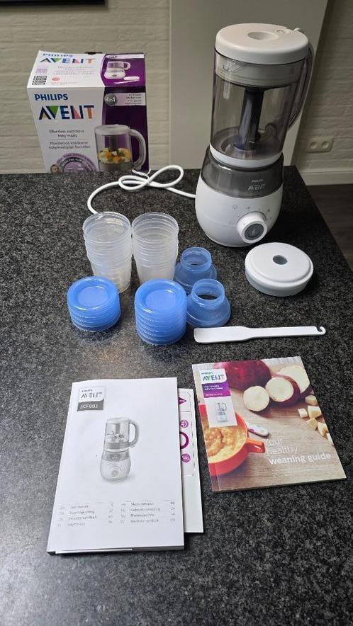 Philips Avent 4 in 1 stoomkoker SCF883 + bewaarbekers, Kinderen en Baby's, Babyvoeding en Toebehoren, Gebruikt, Overige typen