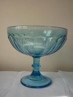 Coupe côtes plates en bleu - Verrerie de Beignée, Ophalen of Verzenden