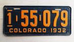 Nummerplaat van COLORADO 1932 / Licence plate COLORADO 1932