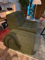 Zetel met voetbank, Enlèvement, Comme neuf, Tissus