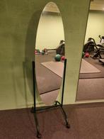 staande passpiegel op wieltjes, Ophalen, Gebruikt, Ovaal, 150 tot 200 cm