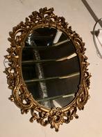 Vintage grote handspiegel syroco 51 x36 gouden lijst, Ophalen
