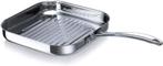 Nieuw | BEKA chef inox grillpan 26,5cm vierkant, Inox, Nieuw, Ophalen of Verzenden, Keramische plaat