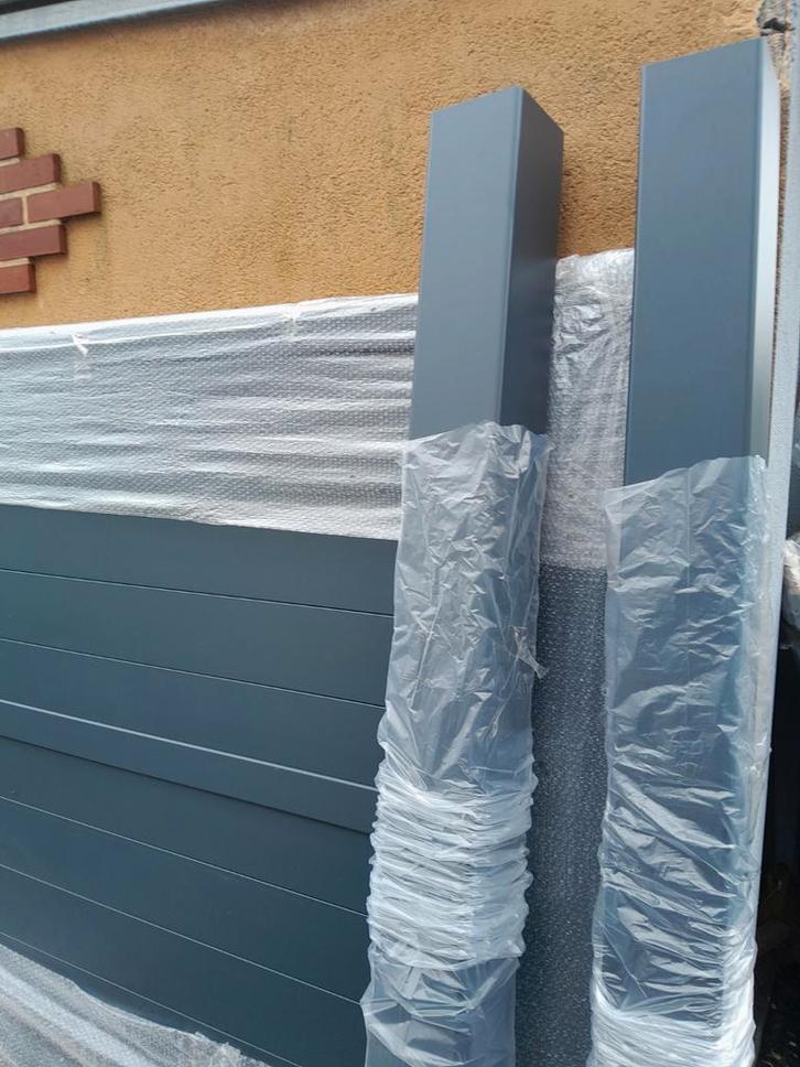 Portail poteau Accessoires ALUMINIUM GRIS ANTHRACITE 7016., Bricolage & Construction, Panneaux solaires & Accessoires, Panneau
