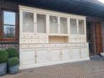 Grote teak buffetkast/vitrinekast 080/25.1(gratis levering), Huis en Inrichting, Kasten | Buffetkasten, Ophalen of Verzenden, Zo goed als nieuw