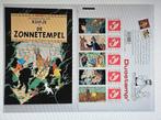 KUIFJE- TEMPEL VAN DE ZON, 5 DUOSTEMPEL EN 1 ANSICHTKAART, Verzenden, Kuifje