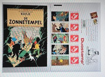 KUIFJE- TEMPEL VAN DE ZON, 5 DUOSTEMPEL EN 1 ANSICHTKAART beschikbaar voor biedingen