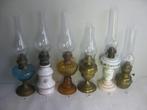 Lampes à huile en verre et cuivre - différentes versions nos, Antiquités & Art, Enlèvement ou Envoi