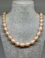 Echte parel ketting met zilveren sluiting – €30, Handtassen en Accessoires, Kettingen, Nieuw, Ophalen of Verzenden, Met edelsteen