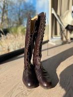 Lederen rijglaarzen bruin “als nieuw!”, Ophalen, Zo goed als nieuw, Bruin