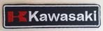 Kawasaki strijkplaatje patch - 136 x 34 mm, Motoren, Nieuw