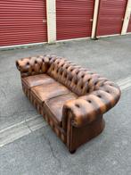 Lederen lounge van Chesterfield, Huis en Inrichting, Ophalen of Verzenden, Gebruikt, Leer, Industriel