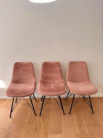 4 x velvet eetkamerstoelen beschikbaar voor biedingen