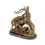 Prachtig Grote Bronzen Beeld van de Hertenjacht, Antiek en Kunst, Verzenden, Brons