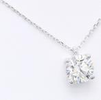 4 Karaat Diamand (Lab Grown) VVS2-14 Karaat Witgoud Ketting, Handtassen en Accessoires, Kettingen, Met edelsteen, Wit, Info@igi.org