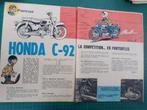 Honda C-92 - article illustré - 1966, Verzamelen, Merken en Reclamevoorwerpen, Ophalen of Verzenden, Gebruikt, Overige typen