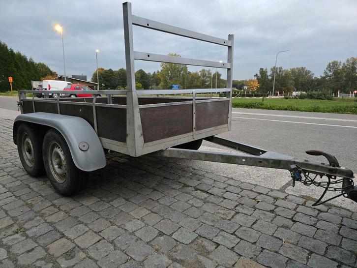 Dubbelas aanhangwagen in goede staat, Auto diversen, Aanhangers en Bagagewagens, Zo goed als nieuw, Ophalen