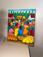 Mooi en kleurrijk schilderij van Fontus Dominique, Ophalen of Verzenden