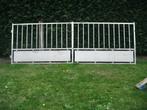 wit metalen hek 3,50 m 1,20 m hoog, Tuin en Terras, Tuinhekken en Hekwerk, Ophalen, Gebruikt, IJzer, Tuinhek
