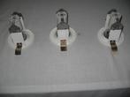 Spots inbouw 3 stuks + led lampjes, Ophalen, Metaal of Aluminium, Zo goed als nieuw, Led