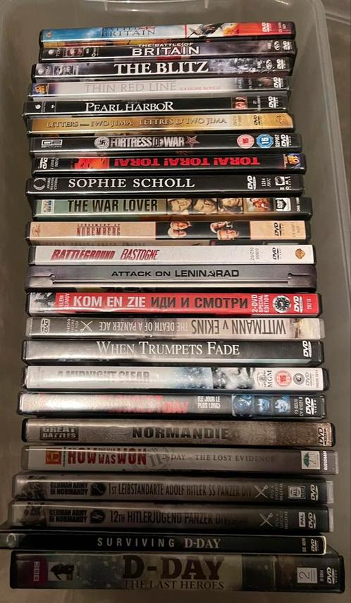 125 DVD's WO 2 (speelfilms + docus) zie lijst, Cd's en Dvd's, Dvd's | Overige Dvd's, Zo goed als nieuw, Ophalen