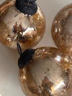 4 Zware 60 jaar oude massieve glazen retro HEKSENKERSTBALLEN, Enlèvement, Comme neuf