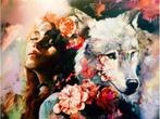 Diamond Painting - Ronde Steentjes - meisje met hond, Ophalen of Verzenden, Nieuw, Knutselwerk