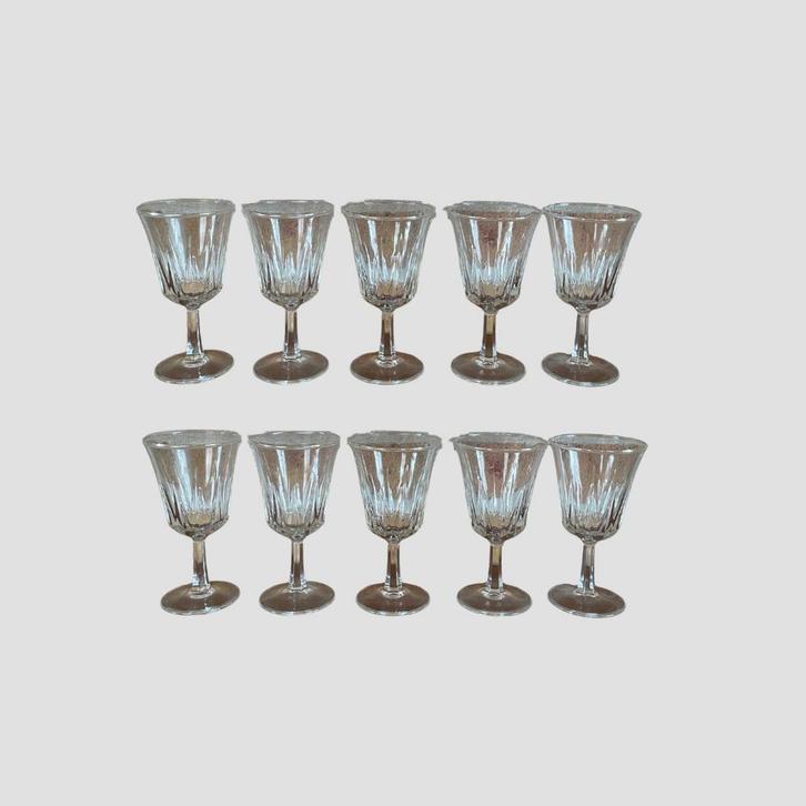 Luminarc set van 10 voetglazen, Antiek en Kunst, Antiek | Glaswerk en Kristal, Ophalen