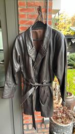 Lederen heren  jas, Ophalen, Gedragen, Maat 46/48 (XL) of groter, Bruin