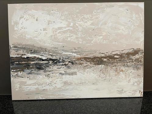 Abstract schilderij met zachte aardtinten Mk Art, Antiek en Kunst, Kunst | Schilderijen | Abstract, Ophalen