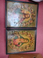 Jezus en Maria antieken kaders 8€/st, Antiek en Kunst, Ophalen