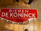 Emaille metalen bord DE KONINCK, Ophalen of Verzenden, Zo goed als nieuw, Reclamebord