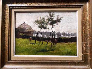 Isidore Meyers 1836 - 1916 landschap grazende koeien