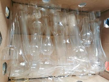 Olielamp glazen. 24 stuks Cristallerie JD Bruxelles.  beschikbaar voor biedingen