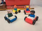 4 fisher price autootjes met mannetjes vintage, Ophalen of Verzenden, Zo goed als nieuw