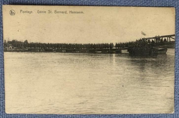8) HEMIXEM - Hemiksem - Pontage Génie St Bernard - ca. 1915, Verzamelen, Postkaarten | België, Ongelopen, Antwerpen, Voor 1920