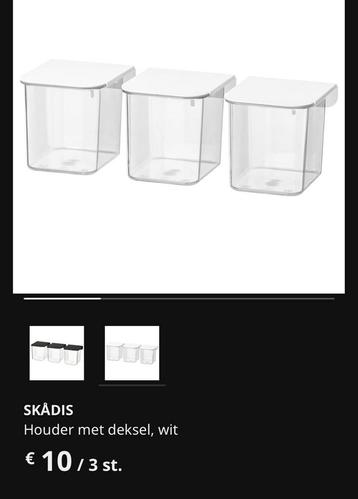 Ikea Skadis accessoires houder met deksel 3st