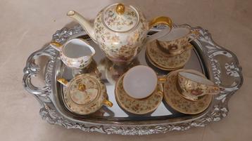 Prachtig parelmoer bavaria porseleinen koffie/theeserviesje  beschikbaar voor biedingen