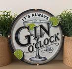 Metalen reclamebord Gin & Tonic, Ophalen of Verzenden, Zo goed als nieuw, Reclamebord
